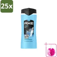 Axe 25 x XL - 3-in-1 Douchegel - Ice Chill - Icy Menthol - Insta Cool - 400 ml - Bulkverpakking - Douchegel - Douchemop - Frisheid