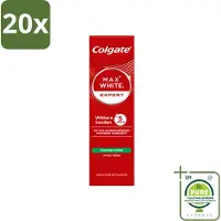Colgate 20 x – Max White Expert Purifying Power – Tandpasta – 75 ml - Grootverpakking - Vaatwasstrips - Tandpasta - Witte Tanden - Glimlach Verhelderen - Waterstofperoxide - Koffie En Thee Vlekken