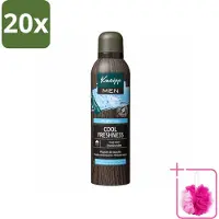 Kneipp 20 x - Douche schuim - Men Cool Freshness - Frisse geur - 200 ml - Bulkverpakking - Douche foam - Douchemop - Munt geur