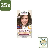Schwarzkopf 25 x Poly Palette – Haarverf – 6-0 Lichtbruin – 115 ml - Wasstrips - Haarkleur - Haarkleuring - Grijsdekking - Lichtbruin - Permanente Haarkleuring