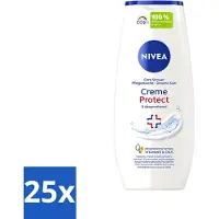 Nivea 25 x - Douchegel - Crème Protect & Dexpantenol - Unieke Crème Geur - 250 ml - Voordeelverpakking - 25 stuks