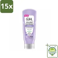 Guhl 15 x - Conditioner - Hyaluron+ Verzorging - 200 ml - Grootverpakking - Vaatwasstrips - Hydratatie Haar - Hyaluron Haar - Droog Haar - Gezond Haar - Glans Haar
