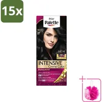 Palette 15 x Poly - Haarverf - Zwart 900 - 115ml - Bulkverpakking - Haarverf - Douchemop - Zwart