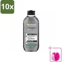 Garnier 10 x - SkinActive - Micellair Jelly-water - Alles-in-1 - Charcoal - 400 ml - Bulkverpakking - Huid reinigen - Douchemop - Make-up verwijderen