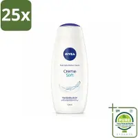 Nivea 25 x - Douchecrème - Zacht - Huidbeschermend - Amandelolie - 500 ml - Grootverpakking - Vaatwasstrips - Douchecrème - Huid Verzorgen - Amandelolie - Zijdezachte Huid - Hydratatie