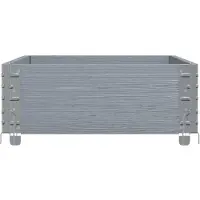vidaXL Plantenbak 100x50 cm massief grenenhout grijs