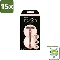 Wilkinson 15 x Sword - Scheermes - Intuition Rose Gold - Luxe - 10 mesjes - Grootverpakking - Vaatwasstrips - Scheermes - Veiligheidsscheermes - Rose Gold - Intuïtie - Scheren