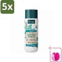 Kneipp 5 x - Douchegel - Goodbye Stress - 200 ml - Bulkverpakking - Stressverlichting - Douchemop - Energie