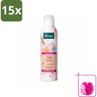 Kneipp 15 x - Douche foam - Soft Skin - Voor droge en gevoelige huid - 200 ml - Bulkverpakking - Douche foam - Douchemop - Huidverzorging