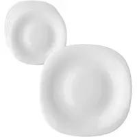 Galicja 6x Glazen Dessertborden Quadro 21,5cm - Stijlvol en Modern