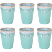 Costa Nova Kop Latte Macchiato 38cl - Grespresso - Aardewerk - Aqua - 9,5cmxH11cm - 6 stuks