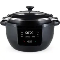 DOVO Slowcooker Met Timer - Slowcooker - Multicooker - Zwart - 39cm x 26cm x 35cm