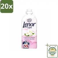 Lenor 20 x Light - Wasverzachter - Jasmijnbloem - Fris & Zacht - 55 Wasbeurten - Wasstrips - Wasverzachter - Jasmijn - Frisheid - Wasverzachter Jasmijn - Wasverzachter Voor Kleding