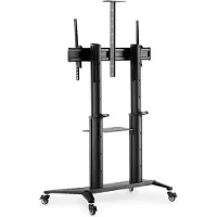 Digitus DA-90452 TV-wagen 177,8 cm (70) - 304,8 cm (120) In hoogte verstelbaar, Laptophouder, Toetsenbordhouder, Kantelbaar, Staand 2-in-1 montage, Voor curved