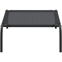 vidaXL - Hondenmand - verhoogd - 110x65x20 - cm - Oxford - stof - en - staal - zwart
