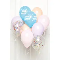 Amscan Ballonnen Set Happy Birthday Pastel - 10 stuks