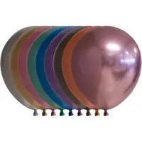 Wefiesta Multi kleuren ballonnen chroom 13cm | 100 stuks