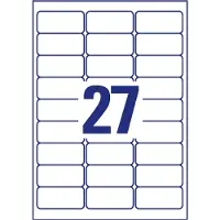 Avery Zweckform AVERY Universele etiketten afneembaar L4737REV-10 A4 Wit 6,35 x 32,7 x 2,96 cm 10 Vellen à 27 Etiketten