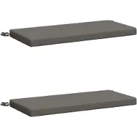 vidaXL Bankkussens SOEST 2 st 100% Polyester Grijs 80 x 40 x 5 cm