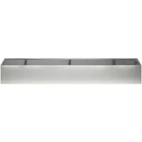 vidaXL Steunmuur, 8 stuks, 300 x 100 x 40 cm, roestvrij staal, zilver