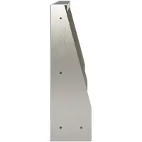 vidaXL Keermuur 4 st 60 x 12 x 50 cm Roestvrij staal zilver