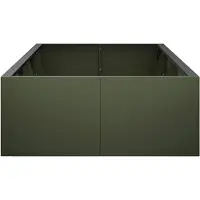 vidaXL Steunmuur, 8 stuks, 300 x 100 x 40 cm, staal, olijgroen