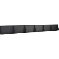 vidaXL Keermuur 6 st 80 x 12 x 30 cm Staal Zwart