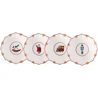 Villeroy & Boch Toy's Delight schaal 4 delen Wit-rood