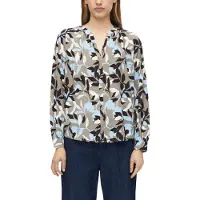 s.Oliver Blouse beige / lichtblauw / bruin