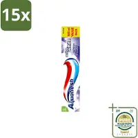 Aquafresh 15 x - Tandpasta - Whitening - Stralend Witte Tanden - 100 ml - Wasstrips - Tandpasta Whitening - Stralende Tanden - Witte Tanden - Frisse Adem - Tandplak Verwijderen