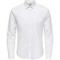 Only & Sons Overhemd 'ONSCaiden' wit gemêleerd