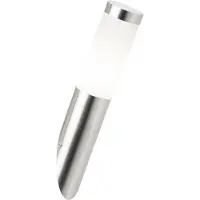 Brilliant Wandlamp Chorus voor buiten | Eenvoudige buitenwandlamp | RVS/kunststof | IP44 | 1x E27, max. 40W