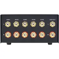 Dynavox AUX-S Cinch-audio-switch Met metalen behuizing Zilver