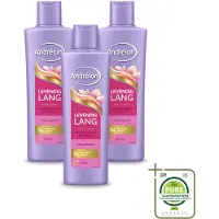 Unilever 3 x Andrélon Shampoo Levendig Lang - 250 ml - Grote verpakking - 3 stuks