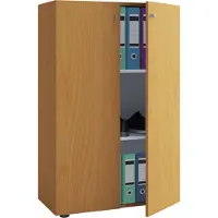 VCM Kantoormeubel met 3 vakken | moderne archiefkast met draaideuren | Afmetingen ca. B. 70 x H. 110 x D. 40 cm – Lona 3-compartiment