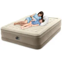 Intex luchtbed Ultra Plush Queen 203 x 152 cm vinyl beige