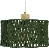 Olucia - MICKEY - Hanglamp - Groen / Geel - Vorm: Rond