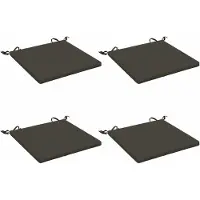 vidaXL Zitkussens SOEST 4 st 100% Polyester Antraciet 50 x 50 x 3 cm