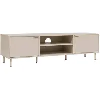 Sweeek Tv meubel van houtdecor en metaal 160cm Beige