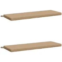 vidaXL Bankkussens SOEST 2 st 100% Polyester Zand 120 x 40 x 5 cm