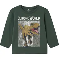 Name it Shirt 'NMMJurassic World' ombergrijs / spar / zwart / offwhite