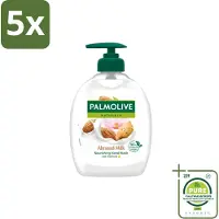 Palmolive 5 x – Handzeep – Amandel Melk – 300 ml - Grootverpakking - Vaatwasstrips - Handzeep - Handen Reinigen - Handen Verzorgen - Amandelmelk - Aloëvera