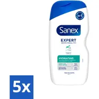 Sanex 5 x - Douchegel - Expert Skin Health Hydrating - Hydrateert de Huid - 400 ml - Voordeelverpakking - 5 stuks