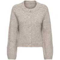 ONLY Gebreid vest 'ONLMiggie' cappuccino / parelwit