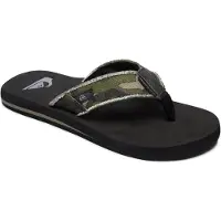 Quiksilver Teenslippers 'Monkey Abyss' beige / olijfgroen / zwart