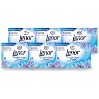 Lenor 6 x - Droogtrommeldoekjes - Spring Awakening - 34 Doekjes - Voordeelverpakking - 6 stuks