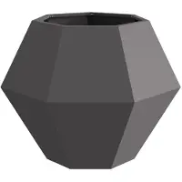 vidaXL Plantenbak 2 st Zwart 75 x 75 x 60 cm Staal