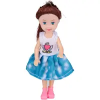 Eddy Toys Fashion Doll Mini 5-Delig - Set Van 5 Kleine Babypopjes Voor Kinderen - Gemaakt Van Kunststof En Textiel - Met Verschillende Kleurrijke Outfits - Meerkleurig - Vanaf 1 Jaar