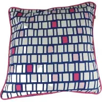 Dutch decor sierkussenhoes SEPPE - Blauw / Fuchsia - 45 x 45 cm - Polyester - Vierkant