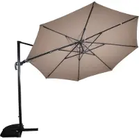 Lesli Living Zweefparasol VirgoFlex - Taupe - Ø3,5 Meter -